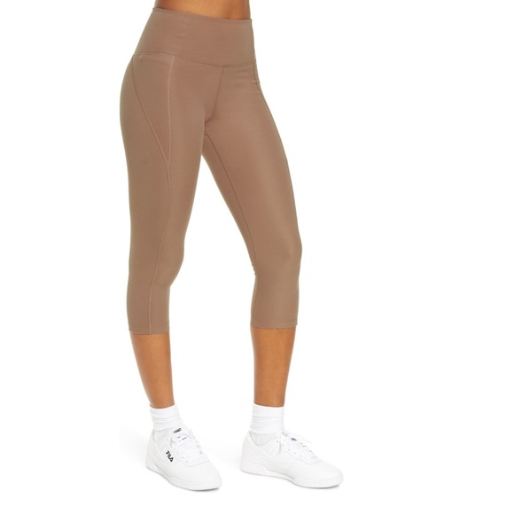 Girlfriend Collection High Waisted Capri Leggings Brownie - Picture 3 of 8